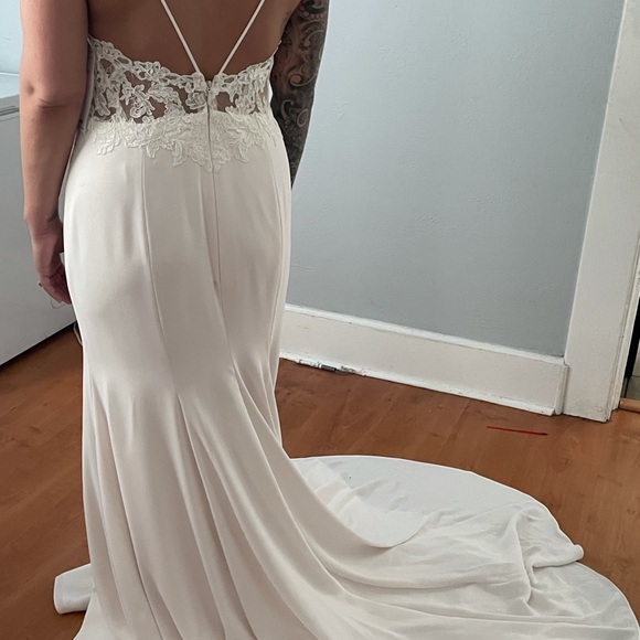 New Paloma Blanca 4800 Wedding Dress Sz 16 - Picture 6 of 8